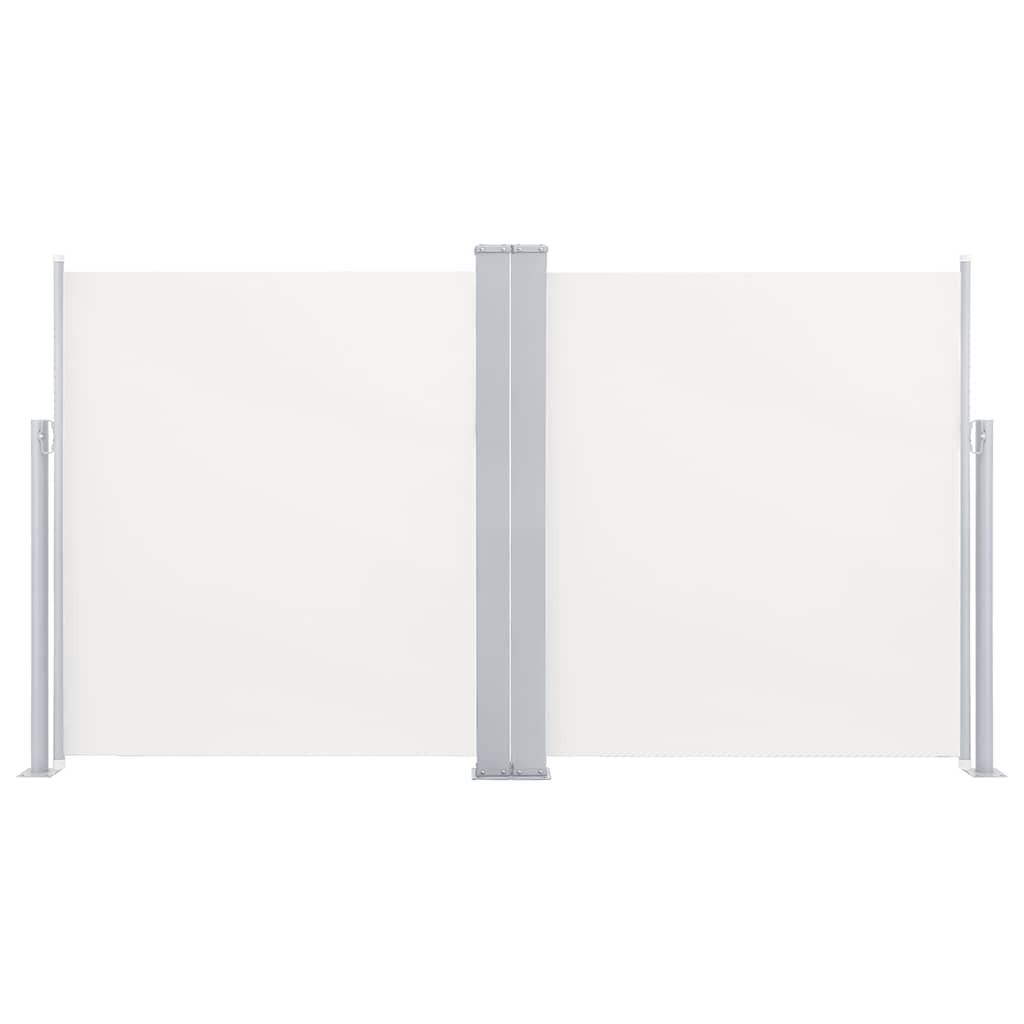 Patio Retractable Double Side Awning 170x600 cm Cream