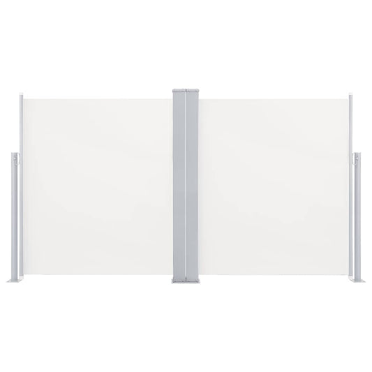 Patio Retractable Double Side Awning 170x600 cm Cream