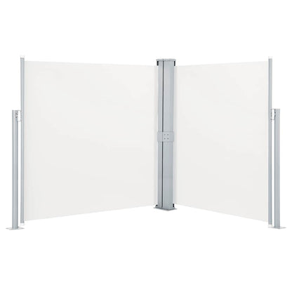 Patio Retractable Double Side Awning 170x600 cm Cream