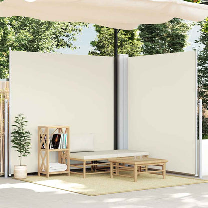 Patio Retractable Double Side Awning 170x600 cm Cream