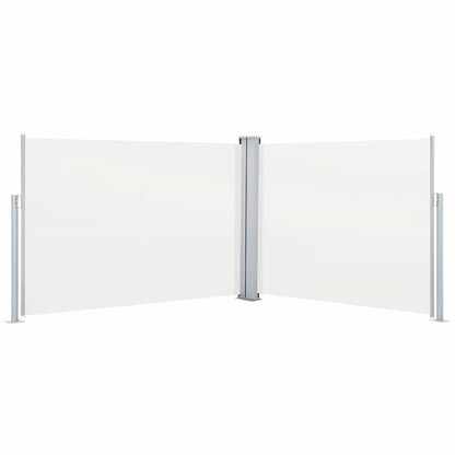 48473 vidaXL Retractable Side Awning Cream 100x1000 cm