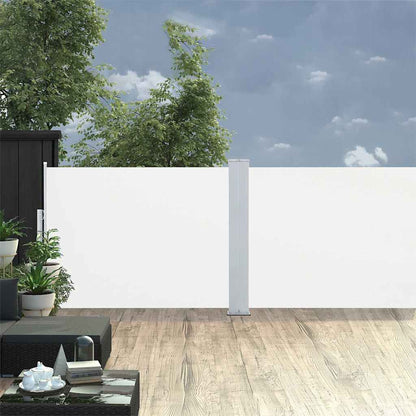 48473 vidaXL Retractable Side Awning Cream 100x1000 cm