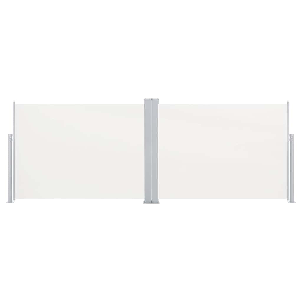 48473 vidaXL Retractable Side Awning Cream 100x1000 cm