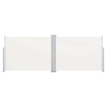 48473 vidaXL Retractable Side Awning Cream 100x1000 cm
