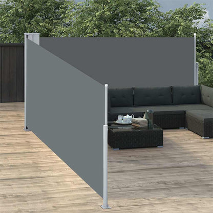 48474 vidaXL Retractable Side Awning Anthracite 100x1000 cm