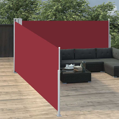 48477 vidaXL Retractable Side Awning Red 100x1000 cm