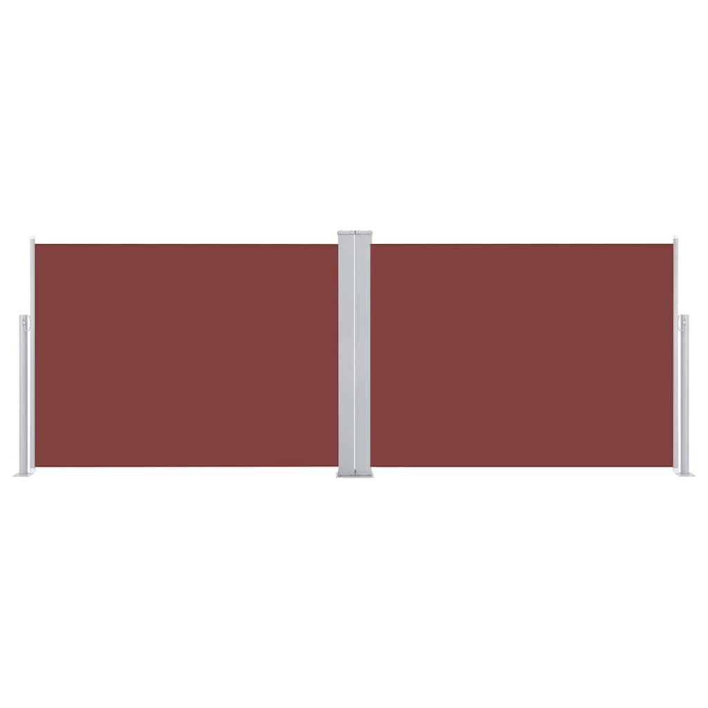 Retractable Side Awning Brown 120x1000 cm