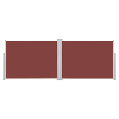 Retractable Side Awning Brown 120x1000 cm