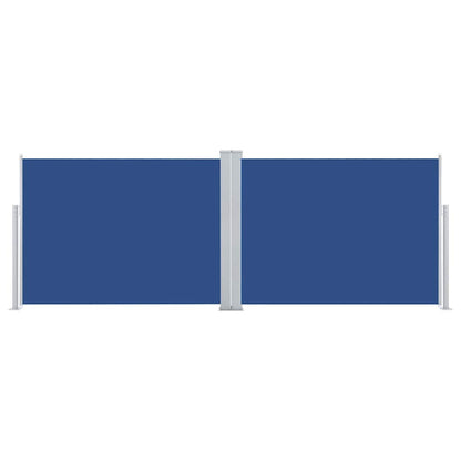 Retractable Side Awning Blue 120x1000 cm