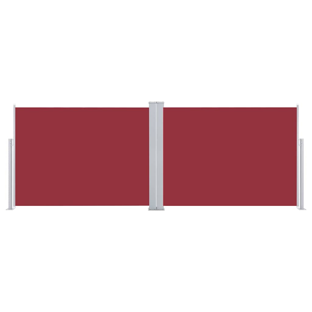 Retractable Side Awning Red 120x1000 cm
