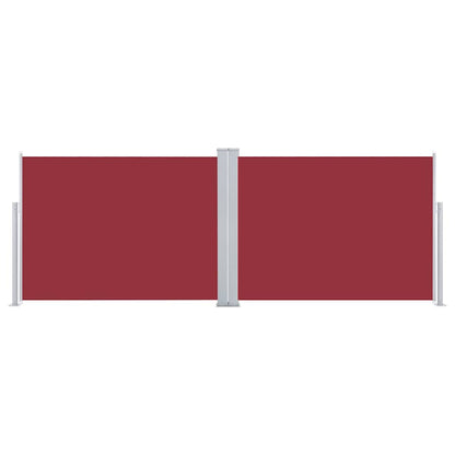 Retractable Side Awning Red 120x1000 cm