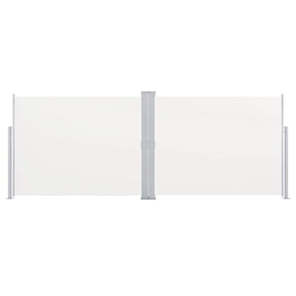 48485 vidaXL Retractable Side Awning Cream 140x1000 cm
