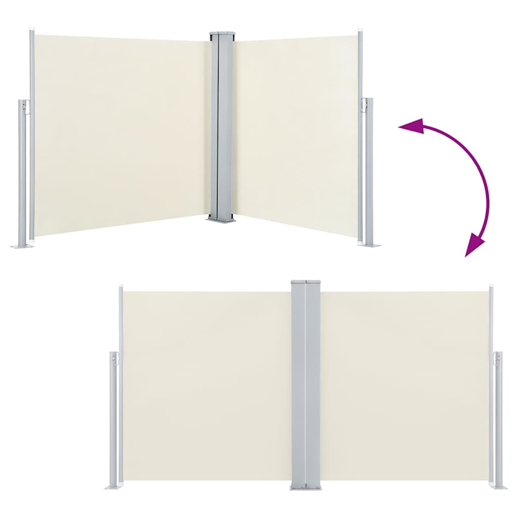 Retractable Side Awning Cream 140x1000 cm