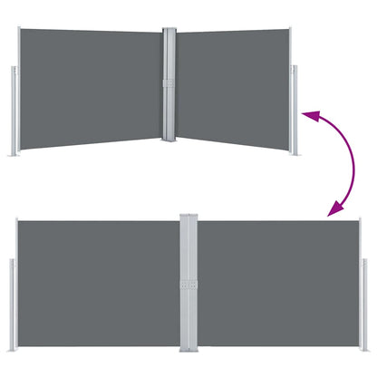 Retractable Side Awning Anthracite 140x1000 cm