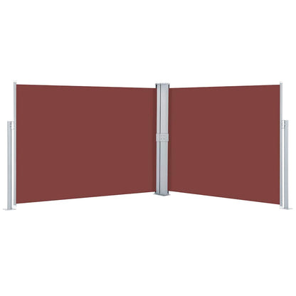 48487 vidaXL Retractable Side Awning Brown 140x1000 cm