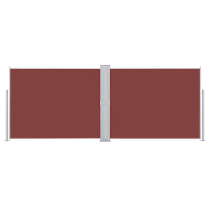 48487 vidaXL Retractable Side Awning Brown 140x1000 cm