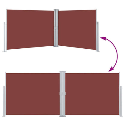 Retractable Side Awning Brown 140x1000 cm