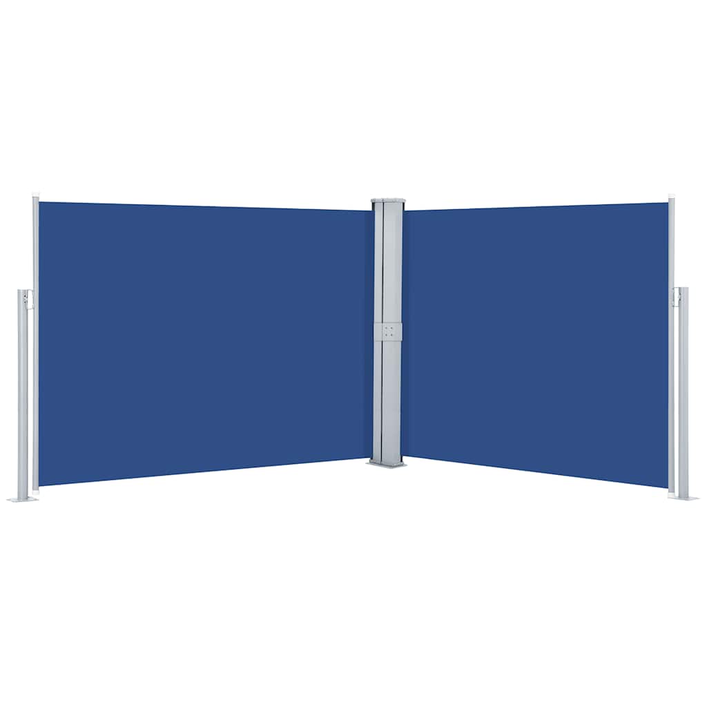 Retractable Side Awning Blue 140x1000 cm