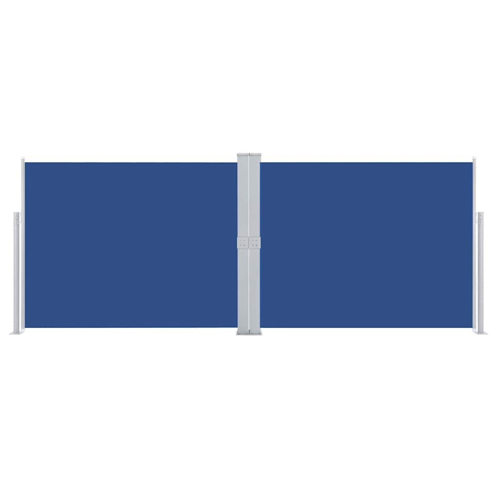 Retractable Side Awning Blue 140x1000 cm