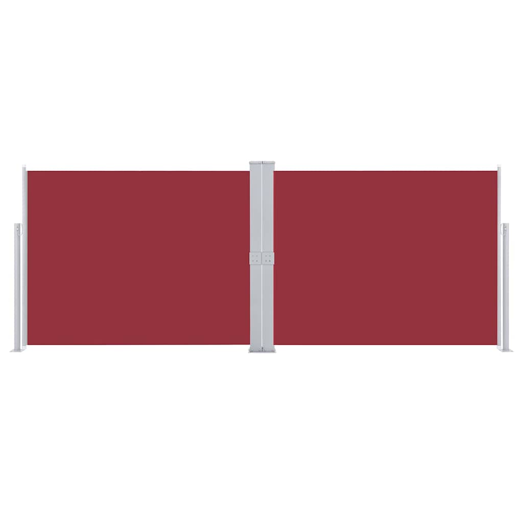 Retractable Side Awning Red 140x1000 cm