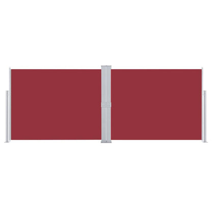 Retractable Side Awning Red 140x1000 cm
