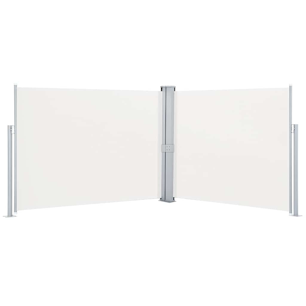 48491 vidaXL Retractable Side Awning Cream 170x1000 cm