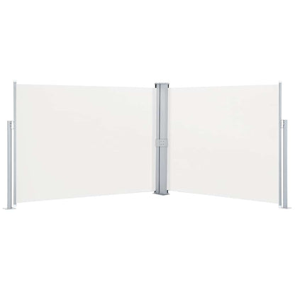48491 vidaXL Retractable Side Awning Cream 170x1000 cm