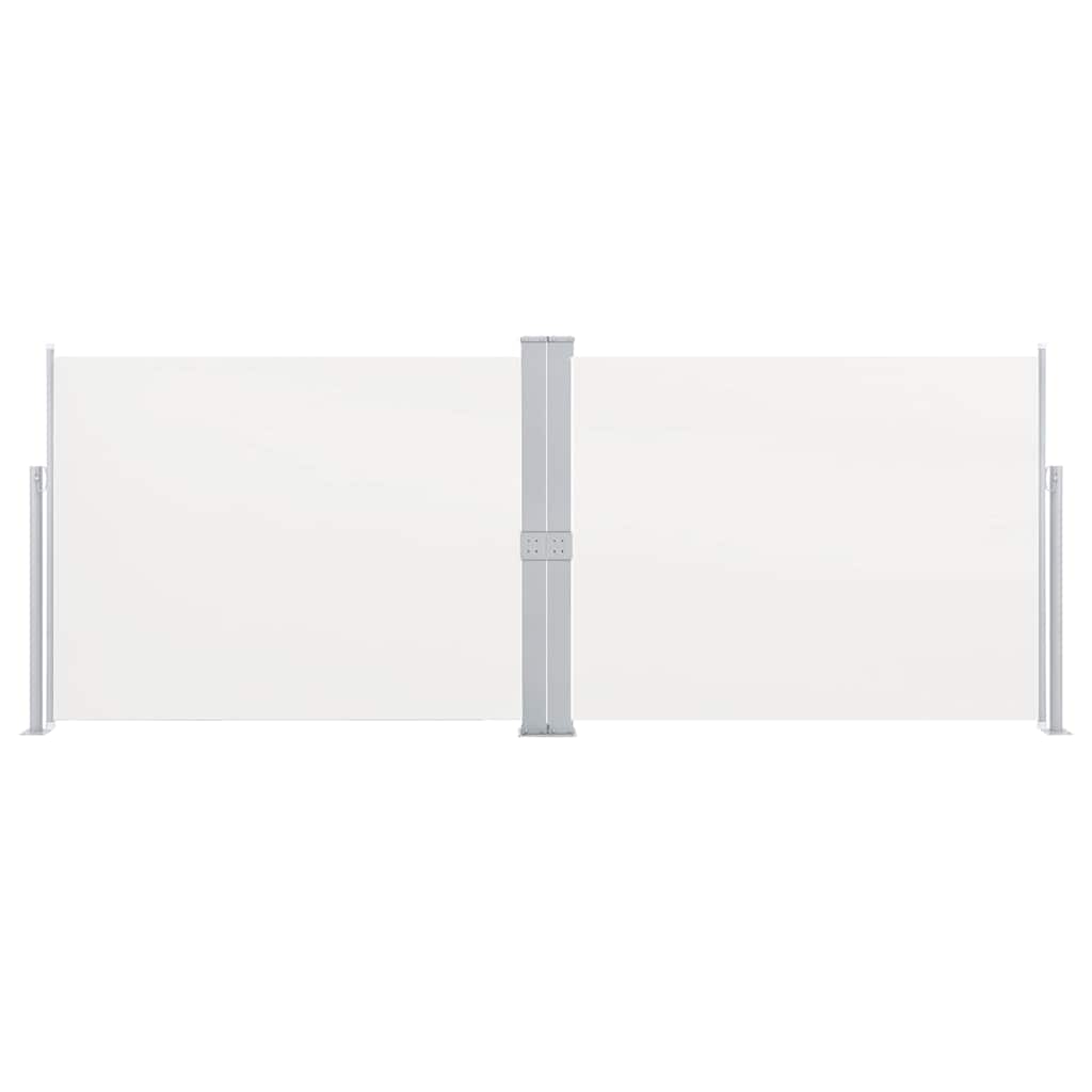 48491 vidaXL Retractable Side Awning Cream 170x1000 cm