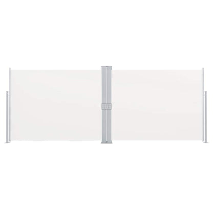 48491 vidaXL Retractable Side Awning Cream 170x1000 cm