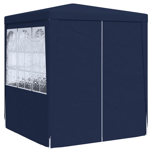 Professional Party Tent with Side Walls 2x2 m Blue 90 g/m²