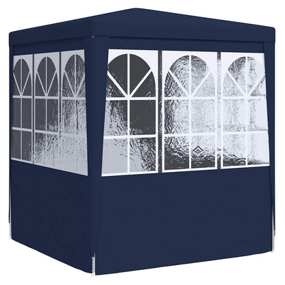 Professional Party Tent with Side Walls 2x2 m Blue 90 g/m²