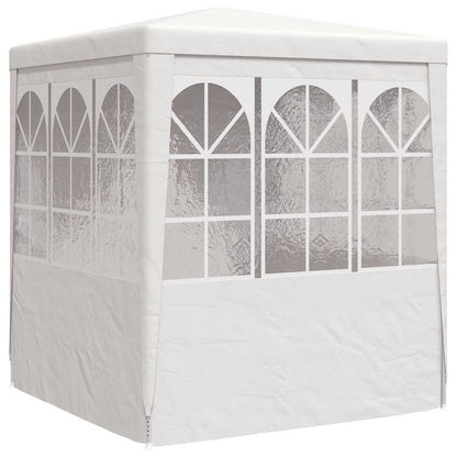 Professional Party Tent with Side Walls 2.5x2.5 m White 90 g/m²