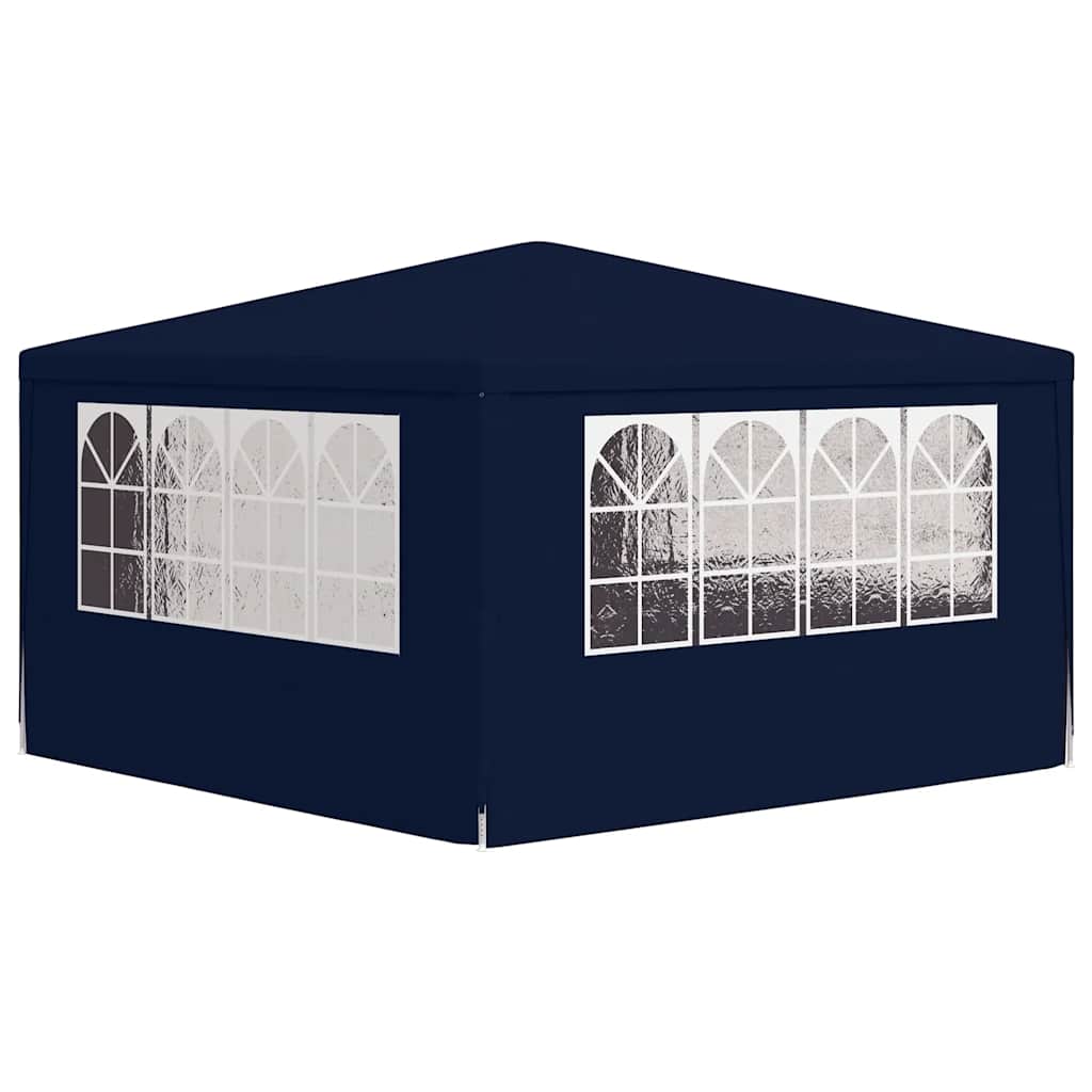 Professional Party Tent with Side Walls 4x4 m Blue 90 g/m?