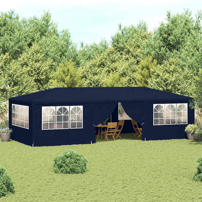 Professional Party Tent with Side Walls 4x9 m Blue 90 g/m?