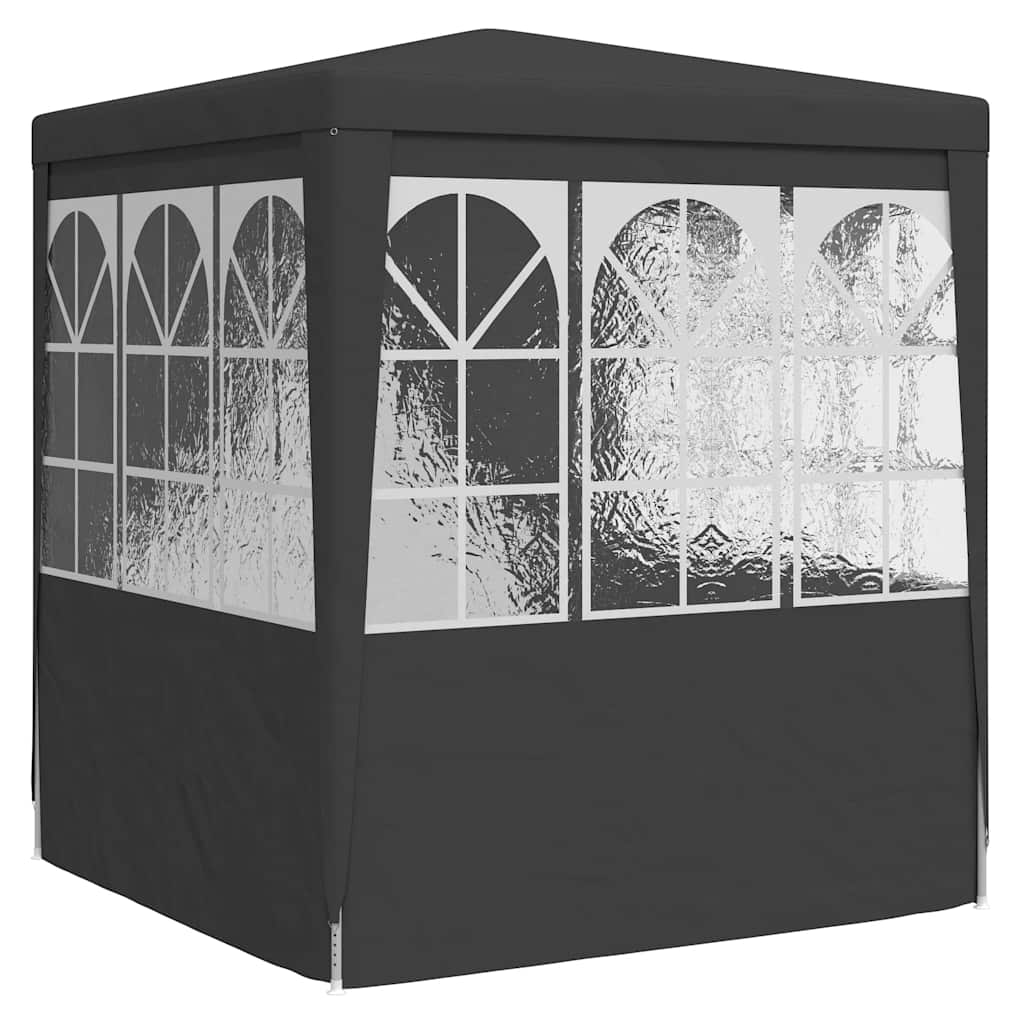 Professional Party Tent with Side Walls 2x2 m Anthracite 90 g/m?