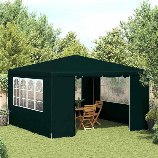 Party Tent | Green | Polyethylene, Steel | Large | Collapsible
