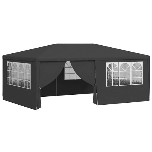 Professional Party Tent with Side Walls 4x6 m Anthracite 90 g/m?