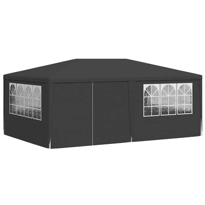 Professional Party Tent with Side Walls 4x6 m Anthracite 90 g/m?