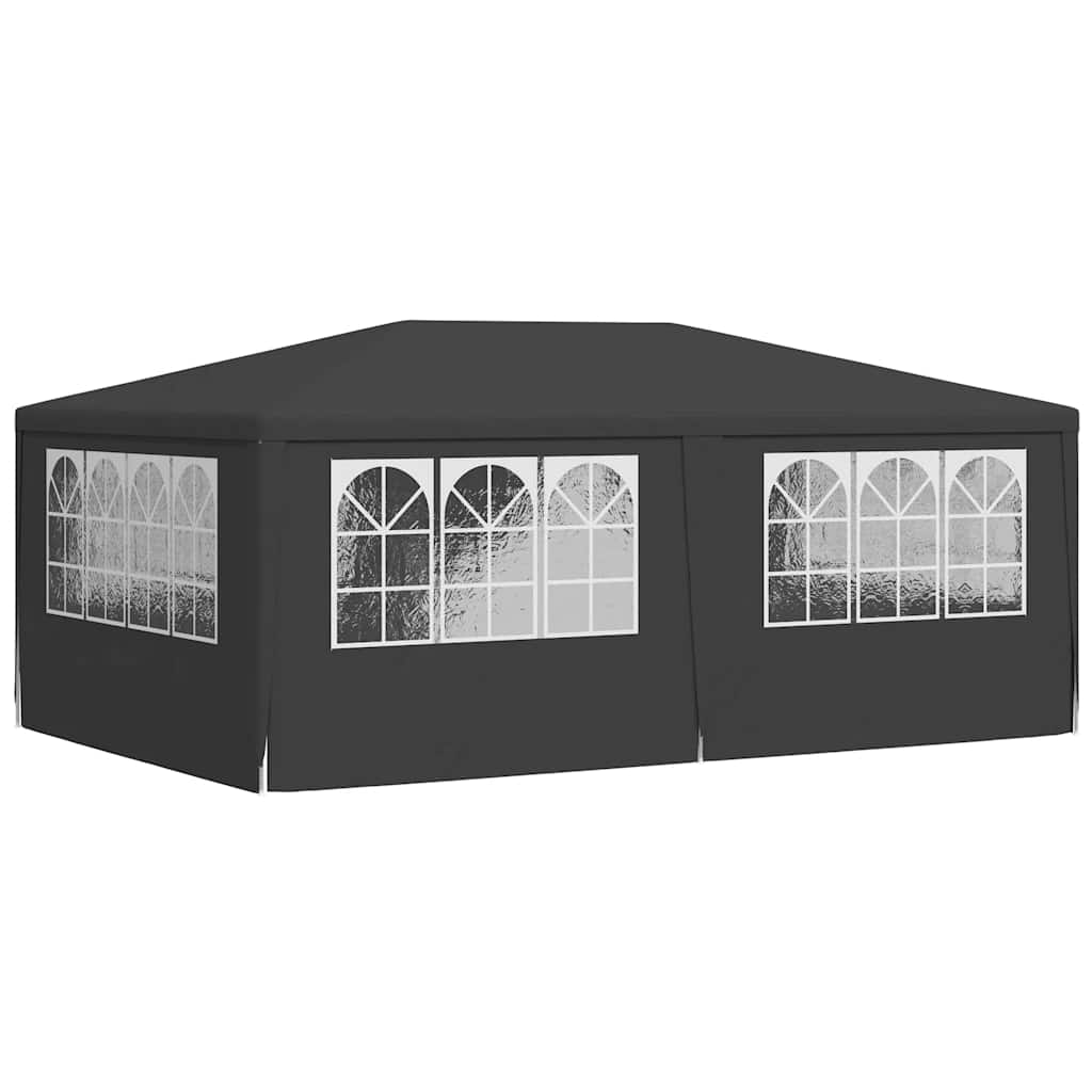 Professional Party Tent with Side Walls 4x6 m Anthracite 90 g/m?