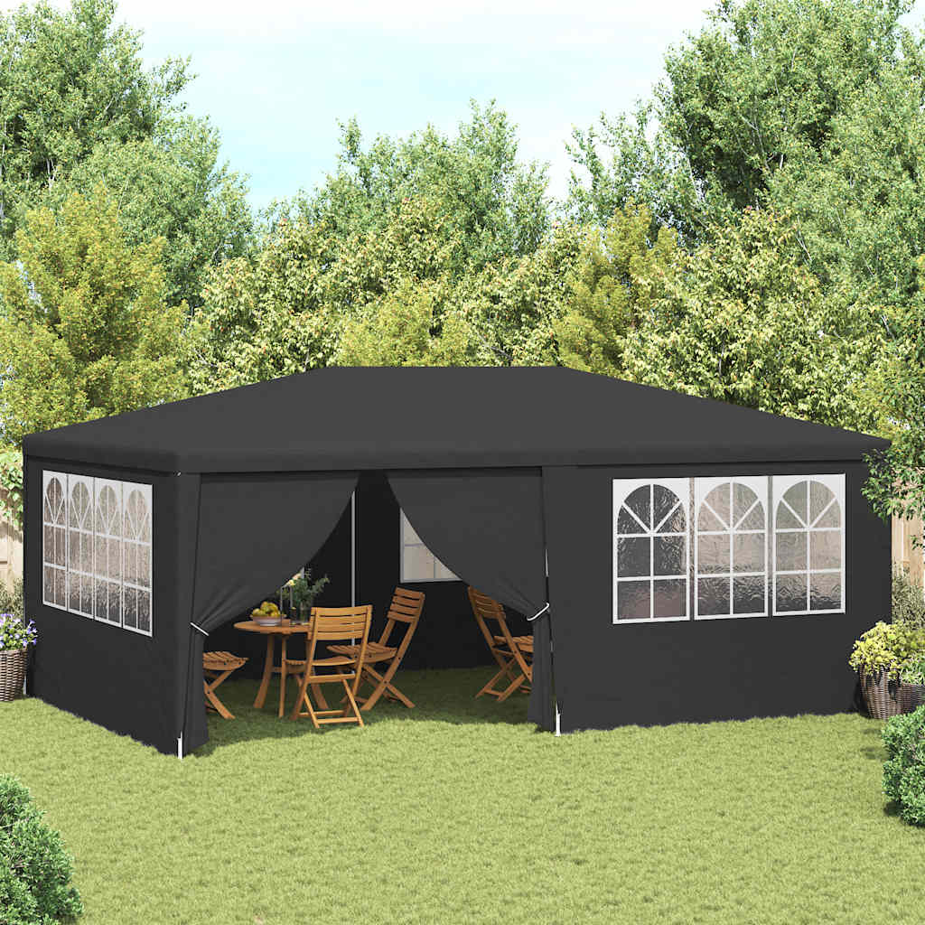 Professional Party Tent with Side Walls 4x6 m Anthracite 90 g/m?