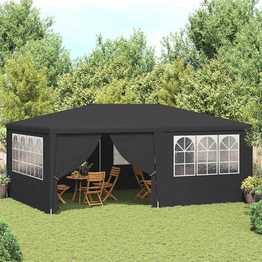 Professional Party Tent with Side Walls 4x6 m Anthracite 90 g/m?