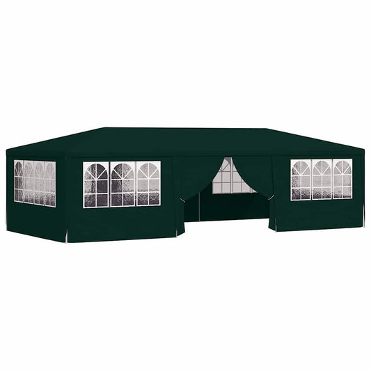 Party Tent | Green | Polyethylene | 4x9 meters | UV-resistant materials