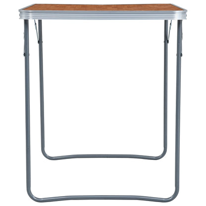 Foldable Camping Table with Metal Frame 80x60 cm