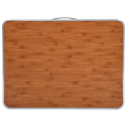 Foldable Camping Table with Metal Frame 80x60 cm