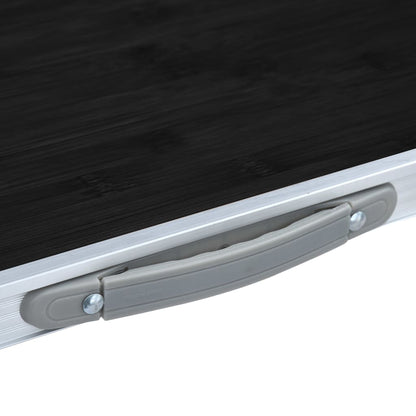 Foldable Camping Table Grey Aluminium 120x60 cm