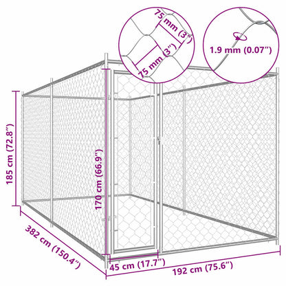 Outdoor Dog Kennel 382x192x185 cm