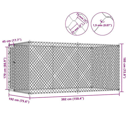 Outdoor Dog Kennel 382x192x185 cm