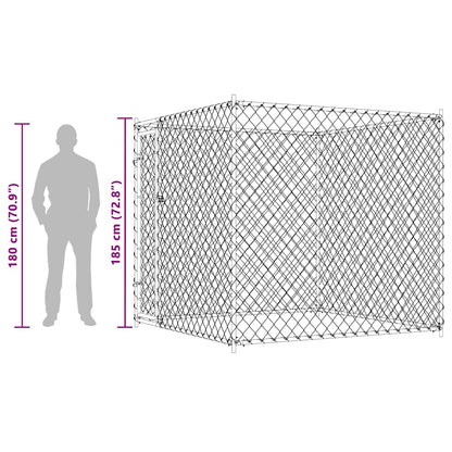 Outdoor Dog Kennel 193x193x185 cm