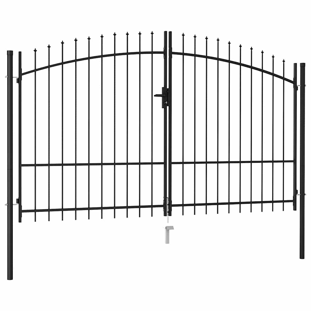 Fence Gate Woerden Double Door with Spike Top 299.5x224.5 cm