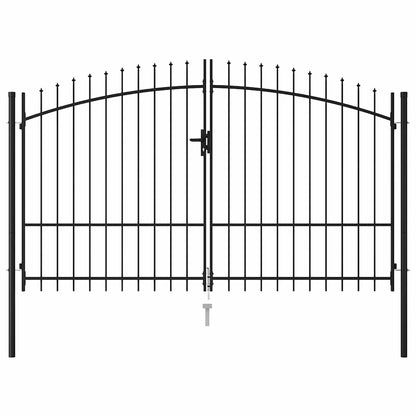 Fence Gate Woerden Double Door with Spike Top 299.5x224.5 cm